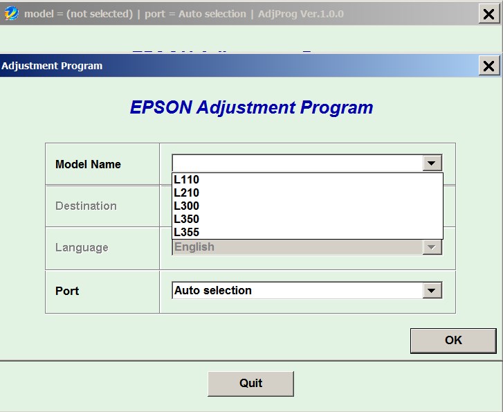License for 1 PC for Epson <b>L110, L210, L300, L350, L355</b> Adjustment Program unlimited full version